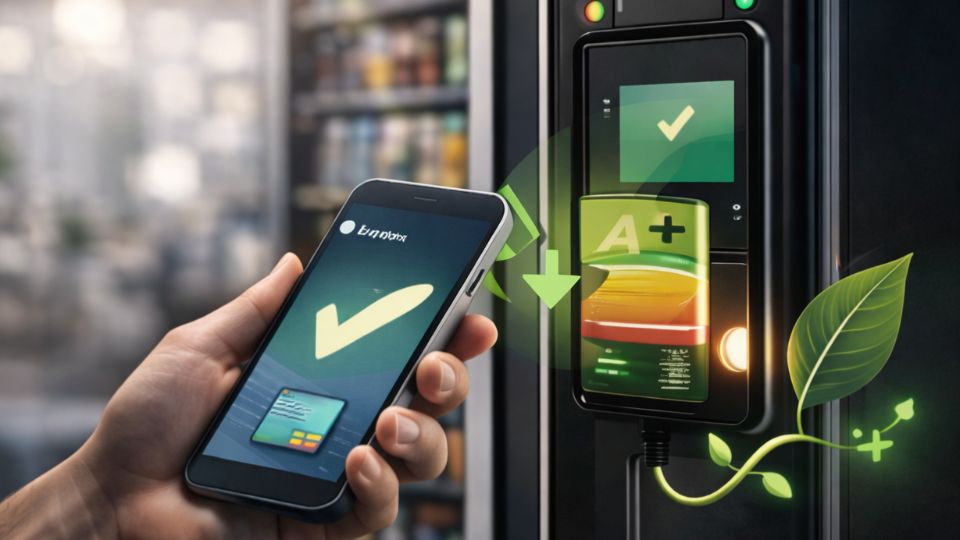 Pago sin contacto en máquina vending