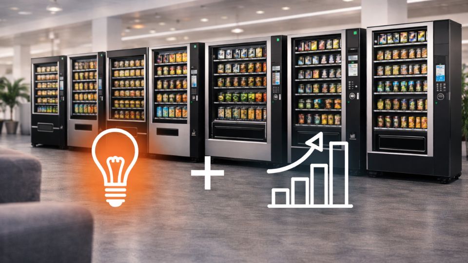 máquinas expendedoras inteligentes instaladas en entorno empresarial